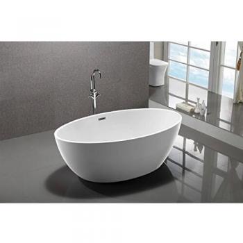 Vasca da bagno freestanding Bernstein con sistema di drenaggio