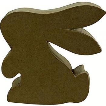 Boîte lapin en papier mâché 12,5 x 4 x 12,5 cm