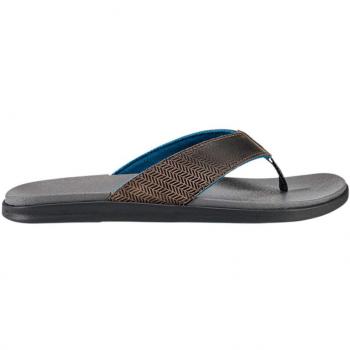 OluKai Alania Homme, Gris (Charcoal/Charcoal), 43 EU