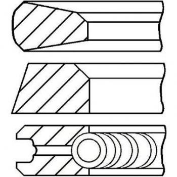 Kit de segments de pistons GOETZE 08-142500-00