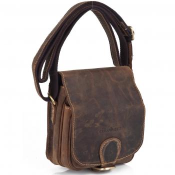 Greenburry Rustic Antique Leather Shoulder Bag 16 cm Brown