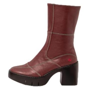 Bottes élégantes en cuir Sofia Bordeaux, talon 5‑8 cm