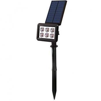 Lumière solaire 2‑en‑1 « SQUARY » – 42 cm, LED blanc, piqué ou fixé, réglable
