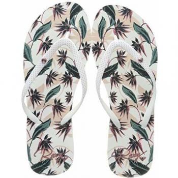 Portofino Flip-Flops de Roxy (ROY11) Mujeres, 36 EU, Color Cremoso