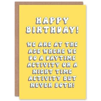 Radiant Elderly Birthday Note – “Anytime Humor”