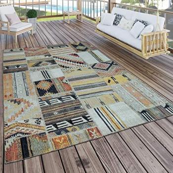 Tapis Rond Paco – 160 cm, Couleurs Chaudes (Jaune, Crème, Rouge)