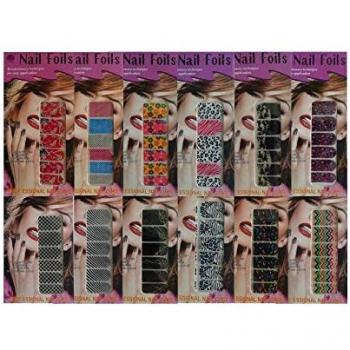 Decorazione Nail 48 Stickers Unghie Foils senza Smalto