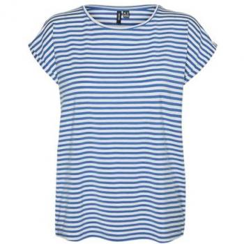T‑Shirt VMAva Blu/Blanco