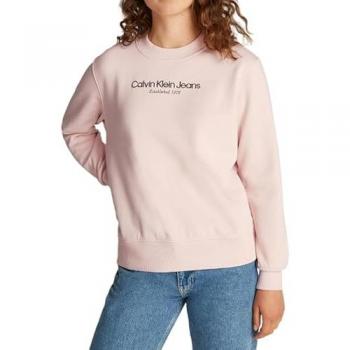 Calvin Klein Jeans Sweatshirt Institutional J20J224913 Rosa Regular Fit M Damen