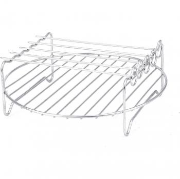 Double Tier Rack Accessory with 5 Skewers for Air Fryers
