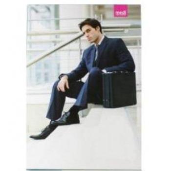 Medi Uomo 18 Medias de Soporte 1850 Talla 1 Negro