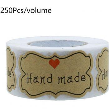 Rollo de Stickers de Agradecimiento Kraft