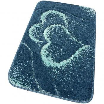 Tappetino doccia cuori morbidi antiscivolo made in italy blu 50x80