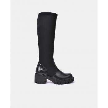 Botas elásticas negras para mujer