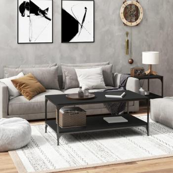 Table Basse 80x50x40 cm en Bois d'Ingénierie Noir
