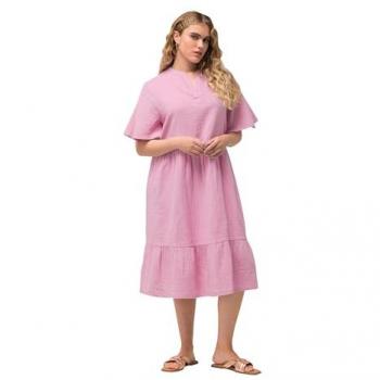 Lila Musselin Tunika-Kleid für Damen
