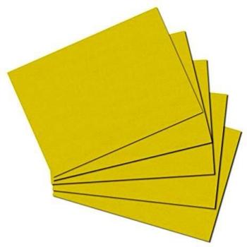 Herlitz Fiches Bristol A5 170g Jaunes