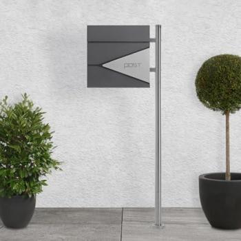 Cassetta Postale con Supporto in Acciaio Inossidabile 37 x 37 x 11 cm