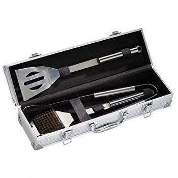 Landmann 13344 Edelstahl-Grillwerkzeug – 3‑teilige Mallette