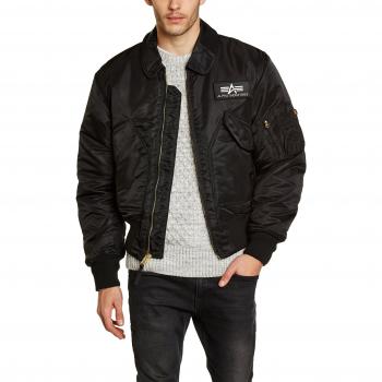 Chaqueta Bomber Heritage Alpha Industries CWU 45 para Hombre, Color Negro, Talla L