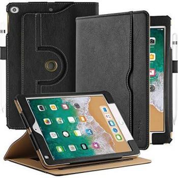 ProGrip iPad 9.7/2018/Air 2 PU Leather Cover – Rotating Stand & Pen Holder