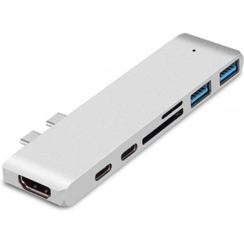 Hub de Expansión USB‑C: HDMI 4K, RJ45, 4×USB 3.0 portátil