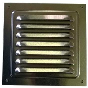 Grill Mesh Ventilator 125 mm Square – Aluminum, Anti‑Rust, Mosquito Guard