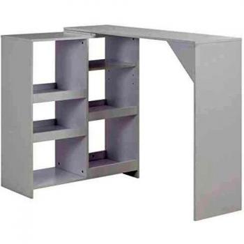 VidaXL Tavolo da Bar Bianco con Scaffale 138x39x110 cm