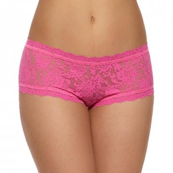 Hanky Panky Damen-Hibiskus-Spitzen-Boyshort – Pink – L
