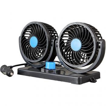 Ventilador de coche con doble cabeza 12V