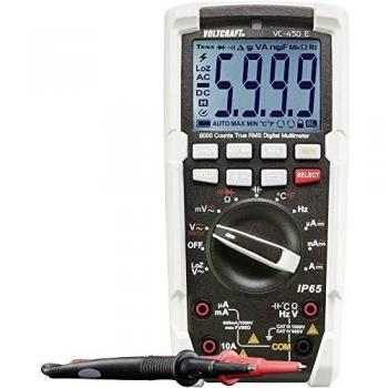 VOLTCRAFT VC-450 E Multimetro portatile digitale IP65 CAT III 1000 V, CAT IV 600 V, Display 6000 counts