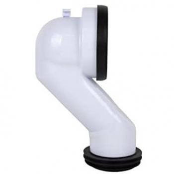Raccord Coudé 45° pour WC avec Joint en Caoutchouc Ø110 mm