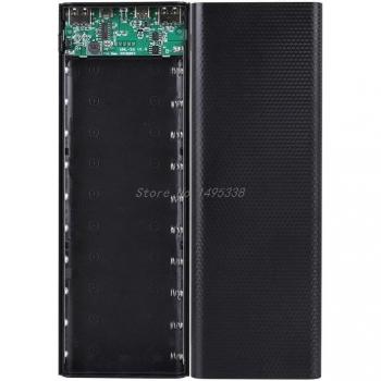5V 2A Power Bank Shell for 10x18650 Batteries with LCD Display