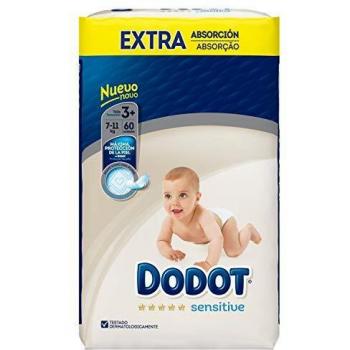 Pannolini Dodot Sensibili Extra Taglia 3 60 Unità