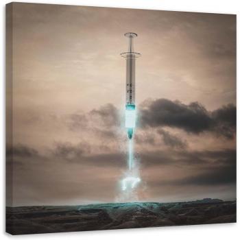 3D Power Syringe Canvas 30x30 Beige