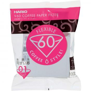 HARIO V60 White Cup Filters 100 Pieces