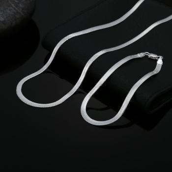 Silber Charms Set für Damen – 45 cm Kette, 20 cm Armring