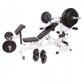 Multi-Use Fitness Bench with 100kg Weight Set