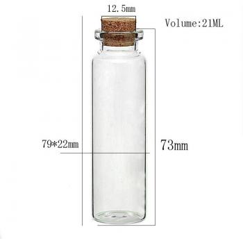 Bouteille scellée en verre pour messages