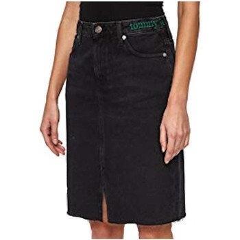 Tommy Hilfiger W24 Long Maia Denim Skirt – Black Edition