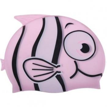 Silicone Children's Swim Cap – Cartoon Fish & Shark Waterproof Diving Hat for Boys & Girls