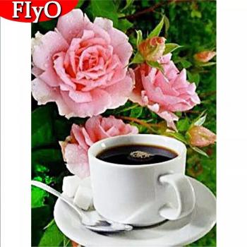 Découpage Diamant 5D – Fleur Pivoine, Carré Rond, Strass, 20×30 cm
