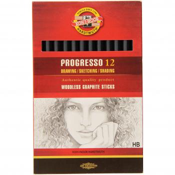 KOH-I-NOOR Progresso Graphitstift, holzfrei, Härtegrad HB