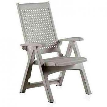 Sillón posiciones resina metal blanco Shaf