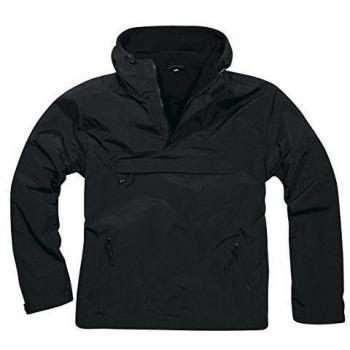 Brandit Fleece Pull Over Windbreaker in schwarz, 4XL