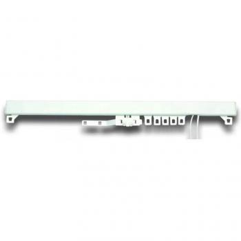 Asta tende da 200 cm su binario 24x16, supporto tappezzeria, bianco
