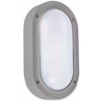 Grey Aluminum Exterior Bulkhead Light – LEDKIA Leds‑C4, 1 W, IP65, E27