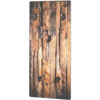 Garderobe murale Haku Moebel, MDF^métal, Nature-Noir, 5 x 30 x 70