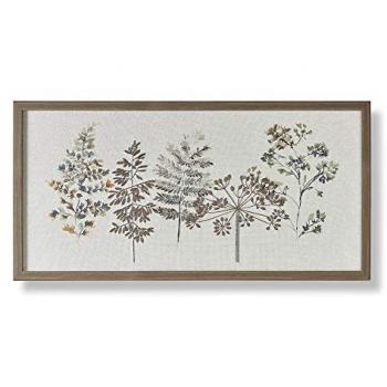 Autumn Falls Brown Canvas Art – Hand‑Stitched Print
