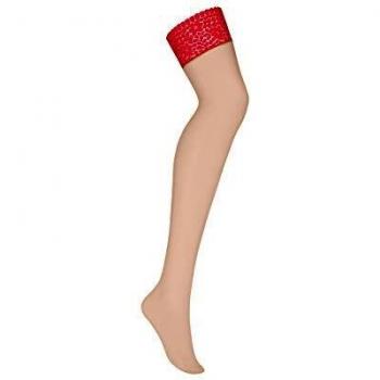 Obsessive Jolierose Medias, Rouge, L-XL Femme